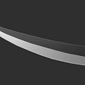 Traditional Japanese Weapon Long Sharp Blade Sword With Metallic Handle On Black Background