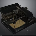 Vintage Mignon Mechanical Typewriter With Classic Black Design And Antique Keyboard