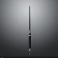Sleek Modern Sword With Long Blade Dark Handle And Silver Accents