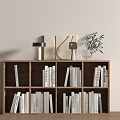 Modern Bookshelf Books Newspapers and Periodicals 3d model