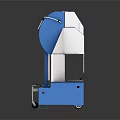 Blue Mobile Industrial Cutting Machine With Circular Saw And Wheels