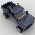 LEGO toy blocks pickup truck jeep buggy 3d model