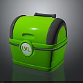 Green Household Storage Box With Curved Top Grey Trim Handle And LVL Logo