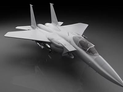 Detailed Military Fighter Jet 3D Model With Sleek Design And Cockpit 3d model