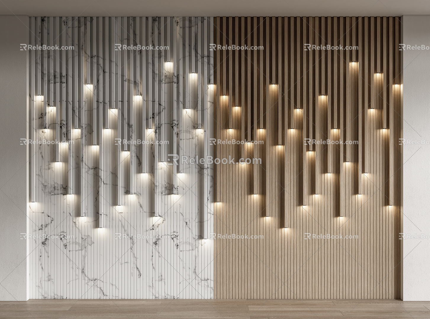 Modern background wall grille background wall stone background wall great wall board background wall model