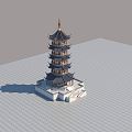 Chinese Tower 3d model