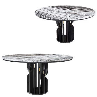 Modern round star round a few 3d model