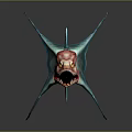 Modern Commercial Display Equipment With Unique Turquoise Fishbone Structure And Red Eyes Design