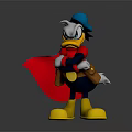 Game And Movie Character With Blue Hat Red Cape Yellow Shoes And Crossed Arms