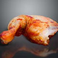 Golden Brown Roasted Chicken Leg With Juicy Meat And Crispy Skin