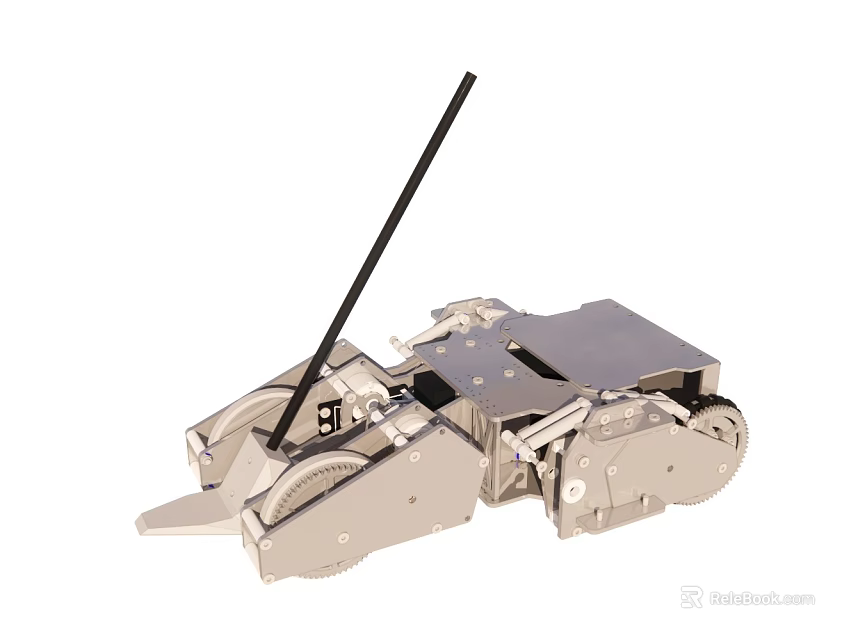 Smart Machine with Tracked Base Mechanical Arm and Durable Metal Construction 3d model