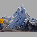 Scenic Muztagh Ata Photo Spot With Snow Capped Mountains And Yellow Signpost