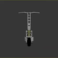 Sleek Modern Silver Electric Scooter With Black Wheels And Yellow Accents