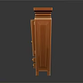 Classic Wooden Entryway Cabinet Sideboard With Multiple Doors Drawers And Gold Handles
