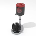 Household Vertical Cleaning Brush Appliance With Multiple Brushes For Daily Use