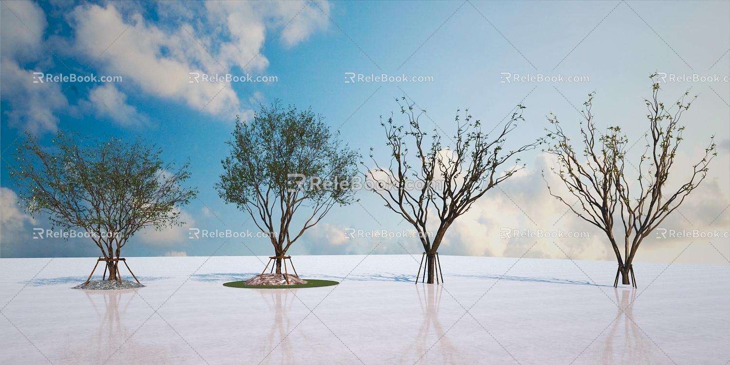 Dead Tree Landscape Tree High-end Community Tree model