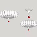 Cream wind ceiling lamp 3d model