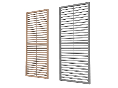 Modern Louver Door 3d model