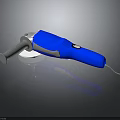 Blue Handheld Electric Power Tool With Cutting Disc And Power Cord