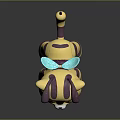 Adorable Cartoon Cat Character With Bee Antennae Yellow Purple Stripes And Wings