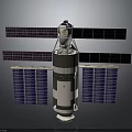 Advanced Satellite Spacecraft Equipment With Solar Panels Main Module And Structure 3d model