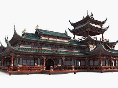 Ancient Architecture Palace Chinese House Japanese Architecture Ancient Architecture Inn Building Pavilion Temple 3d model