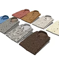 Casual Shirts With Various Colors Different Patterns And Modern Stylish Designs 3d model