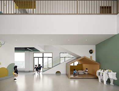 Modern Kindergarten Hall 3d model