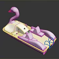 White Swan Shaped Pedal Boat With Red Beak Seats Pedals And Blue Accents