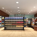 Supermarket With Well Organized Shelves Various Products Refrigerated Cases Bright Lighting And Clean Display Areas