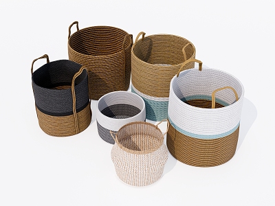 Modern Storage Basket Dustpan Storage Basket 3d model