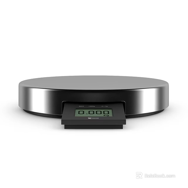 Modern Tableware Combination Set With Digital Kitchen Scale And Stainless Steel Finish 3d model