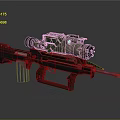 Tactical Military Rifle With Green Scope Black Body Magazine And Barrel Design