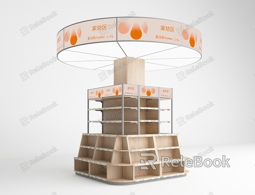 Shopping Mall Pillar Stacking Shelf Jewelry Rack Storage Rack Goods Display Rack model