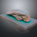 Intricate Copper Animal Head Sculpture Carving With Detailed Textures On Square Base