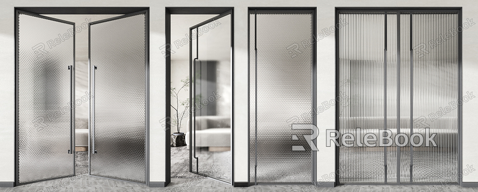 Modern swing door glass swing door single door sliding door combination model