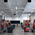 Modern Training Room Robot Training Classroom 3d model
