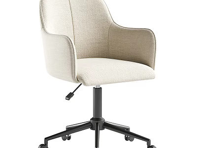 Ergonomic Modern Office Chair With Fabric Upholstery Swivel Base And Adjustable Armrests 3d model