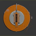 Orange Black Kitchen Appliance With Brown Leather Strap And Modern Design
