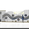 ETERNAL ANGEL Theme Photo Check-in Spot with Modern Exhibition Booth Design Wing Decorations And Lighting