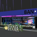 BANMA Live House Storefront Design With Neon Lights And Modern Entrance Lighting At Night