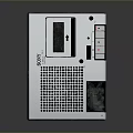 Vintage Retro Game Console With Front Cartridge Slot Rear AV Ports And Ventilation Grilles