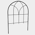 Floor to Ceiling Window With Arched Metal Frame Design For Interior 3d model