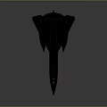 Modern Stealth Military Weapon Featuring Sleek Design Dual Engines And Pointed Nose