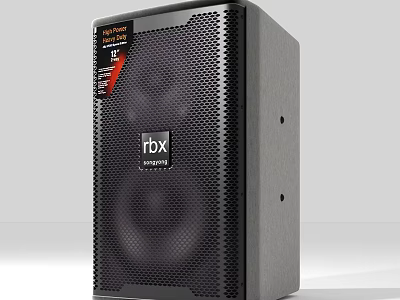 RDX High Power 15 Inch Audio Speaker with Black Mesh Design and Clear Sound Performance 3d model