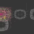 Modern Indoor Sports Fitness Arena Featuring Basketball Court Green Seats And Stands