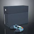 Sleek Gray Game Console With Wireless Controller And Modern Design