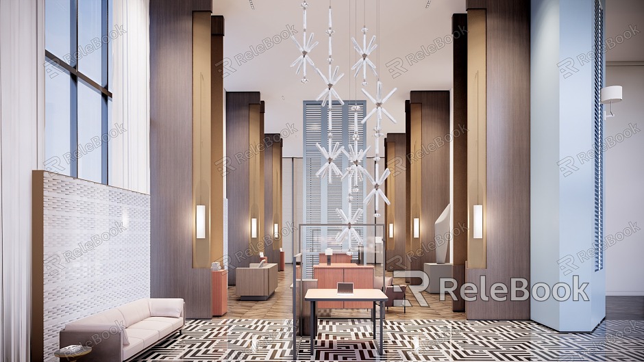 Modern Hotel Lobby model