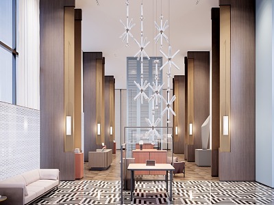 Modern Hotel Lobby model