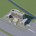 Modern Medical Hospital Building With Glass Windows Multi Story Design And Open Entrance Plaza